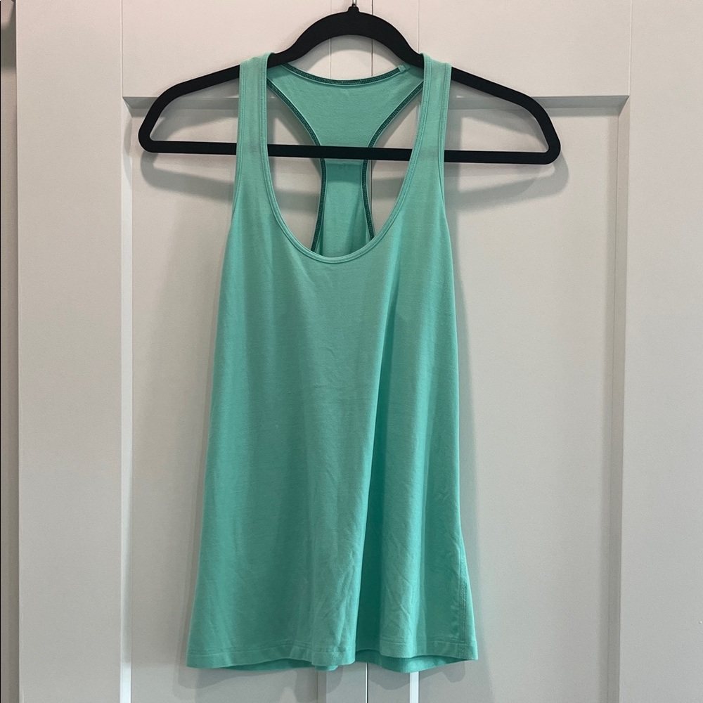 lululemon Cool Racerback Tank Top, Heathered Bali Breeze, Size 10